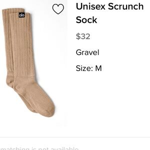 ALO Yoga Unisex Scrunch Sock - Tan
